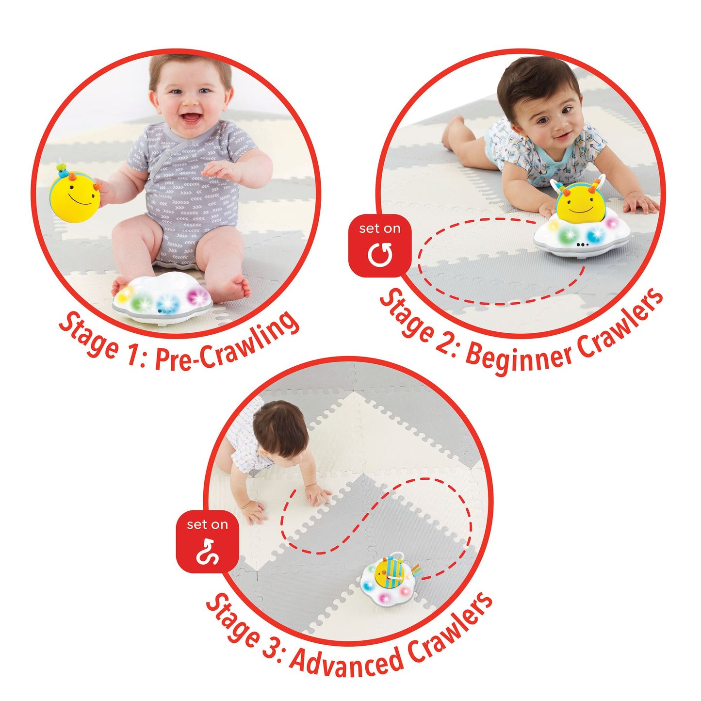 Skip Hop EXPLORE & MORE Follow-Bee Crawl Toy