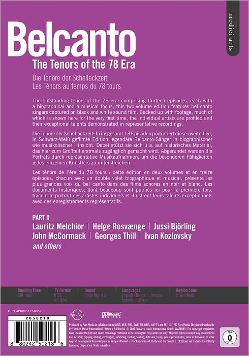 Belcanto - The Tenors Of The 78 Era - Part 2