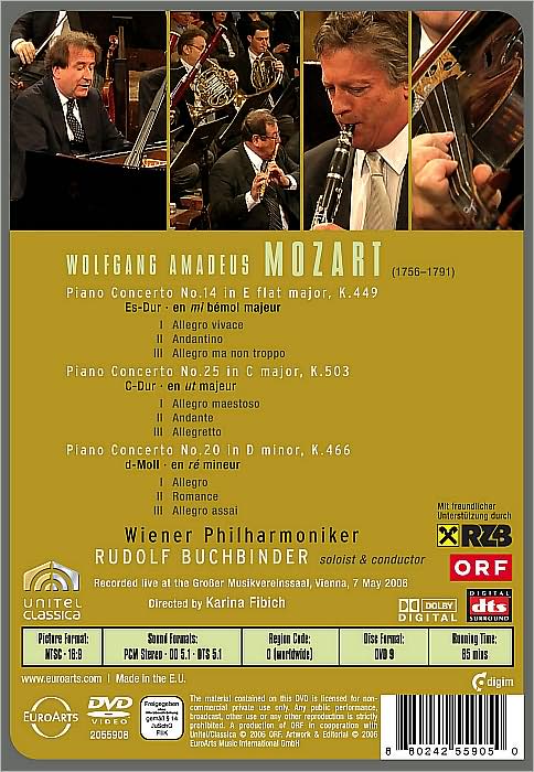 Mozart: Piano Concertos Nos. 14, 20 and 25