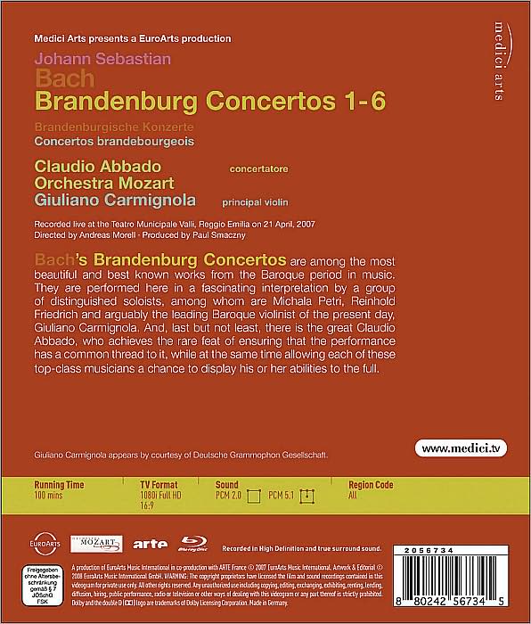 Johann Sebastian Bach: Brandenburg Concertos 1-6 [Blu-ray]