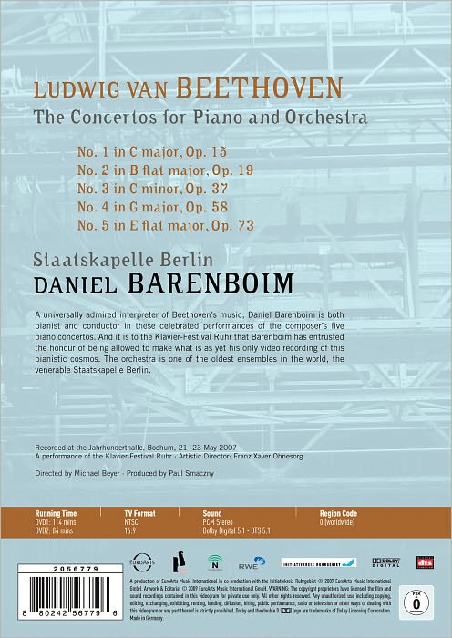 Daniel Barenboim: Beethoven - Piano Concertos 1, 2, 3, 4, 5