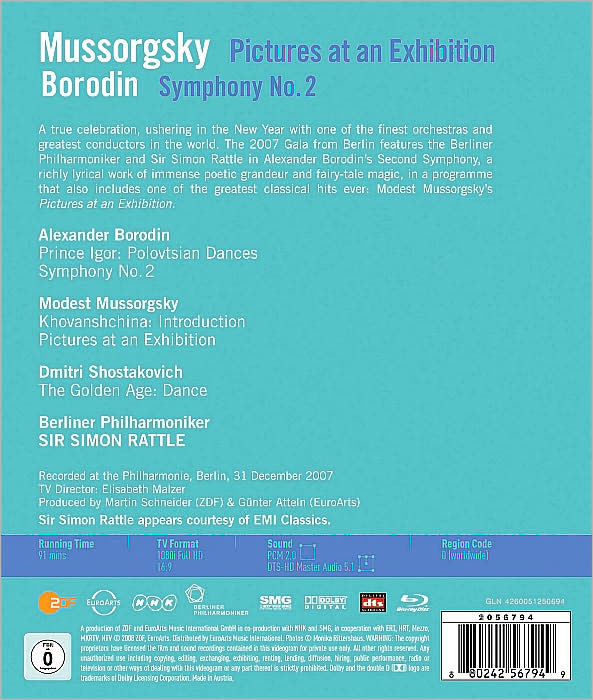 Berliner Philharmoniker/Simon Rattle: Mussorgsky Pictures at an Exhibition/Borodin Symphony No. 2