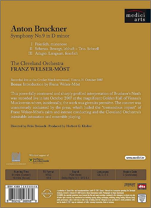 Franz Welser-Most: Bruckner - Symphony No. 9