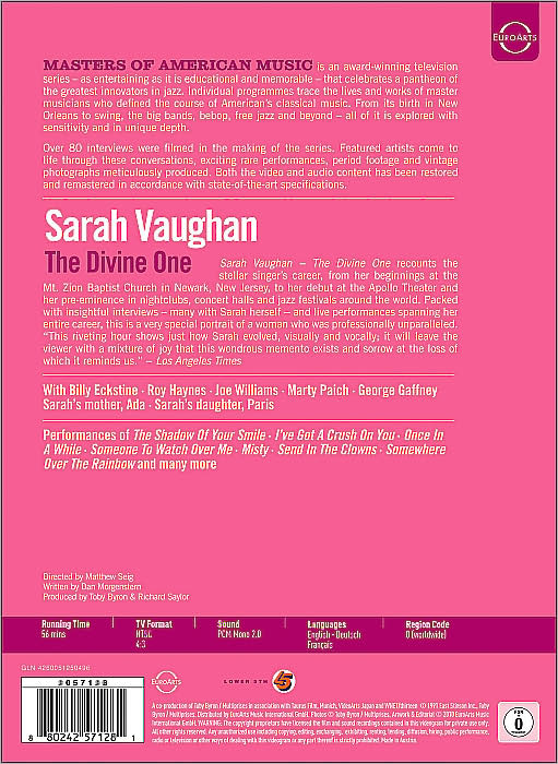 Masters of American Music: Sarah Vaughan - The Divine One