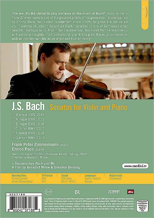 Frank Peter Zimmerman & Enrico Pace: J.S. Bach - Sonatas for Violin and Piano/Bach and Me