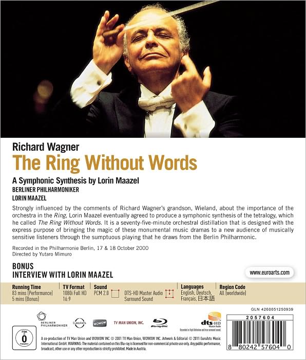 Lorin Maazel/Berliner Philharmoniker: The Ring Without Words [Blu-ray]