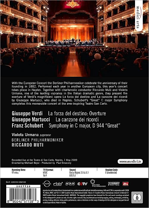 Berliner Philharmoniker/Riccardo Muti: Schubert/Martucci/Verdi
