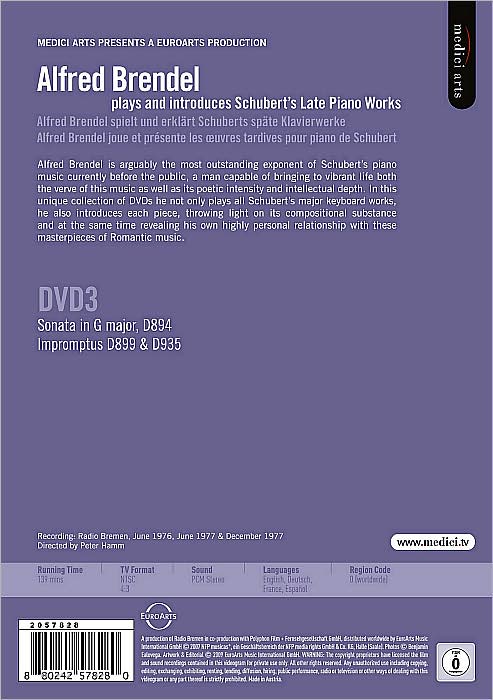 Alfred Brendel: Plays and Introduces Schubert, Vol. 3: Sonata D894/Impromptus D899 & D935