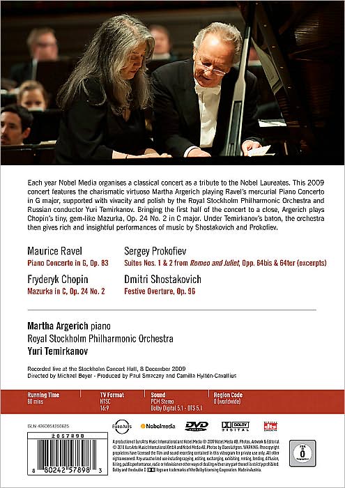 Nobel Prize Concert 2009: Martha Argerich/YuriTemirkanov