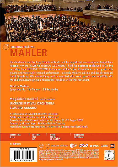 Magdalena Kozena/Lucerne Festival/Claudio Abbado: Mahler - Symphony No. 4/Ruckert-Lieder