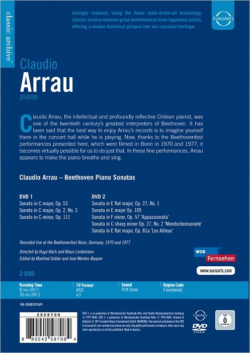 Classic Archive: Claudio Arrau - Beethoven Piano Sonatas [2 Discs]