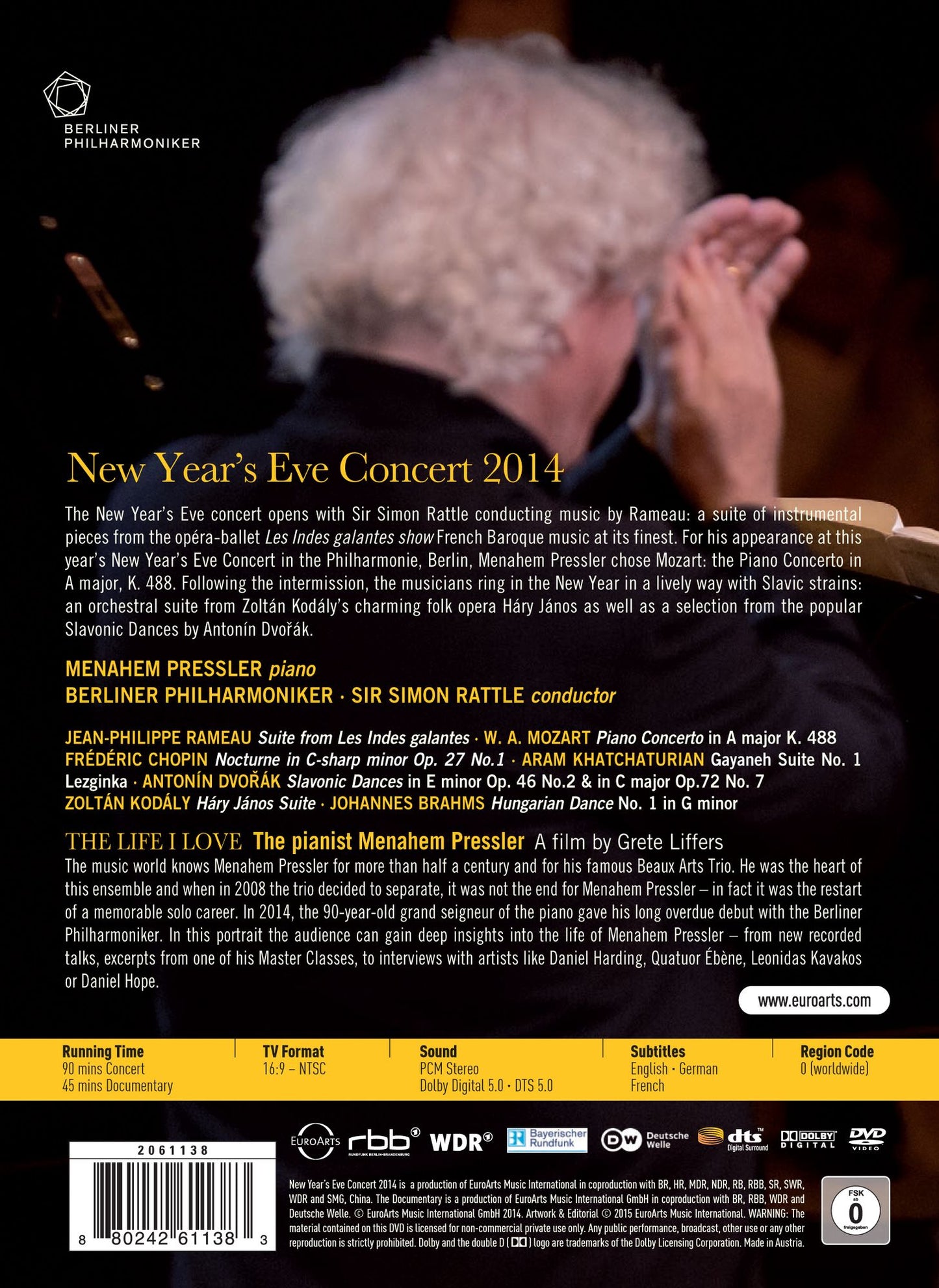 Menahem Pressler/Berliner Philharmoniker/Simon Rattle: New Year's Eve Concert 2014