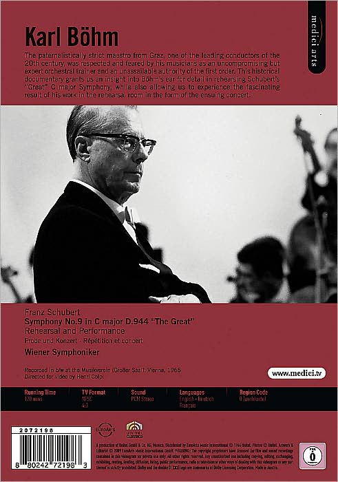Karl Bohm in Rehearsal and Performance: Schubert Symphony in C Major, D. 944 "The Great"