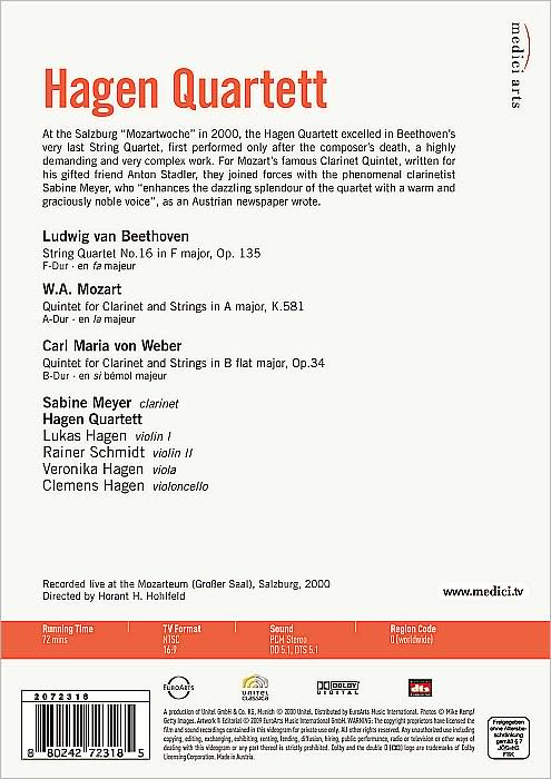 Hagen Quartett: Mozart Quintet for Clarinet and Strings/Beethoven String Quartet No. 16