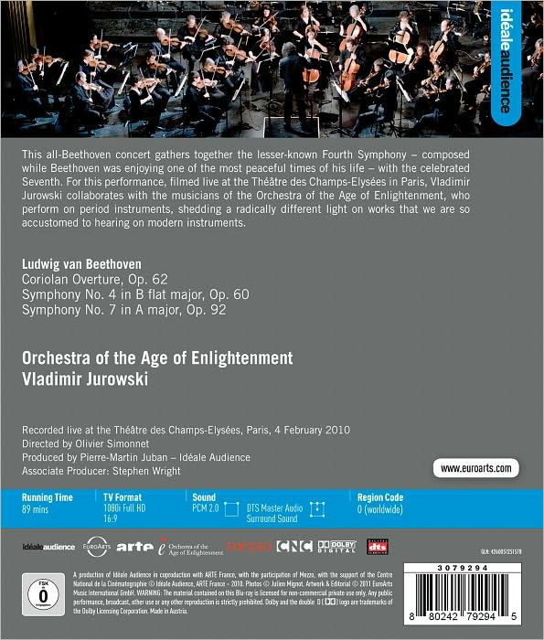 Vladimir Jurowski: Beethoven - Symphonies Nos. 4 & 7/Coriolan Overture [Blu-ray]