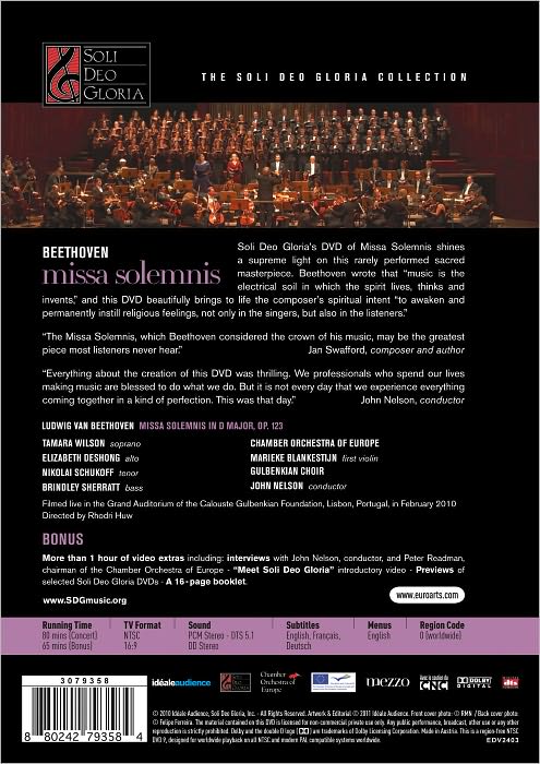 John Nelson: Beethoven - Missa Solemnis