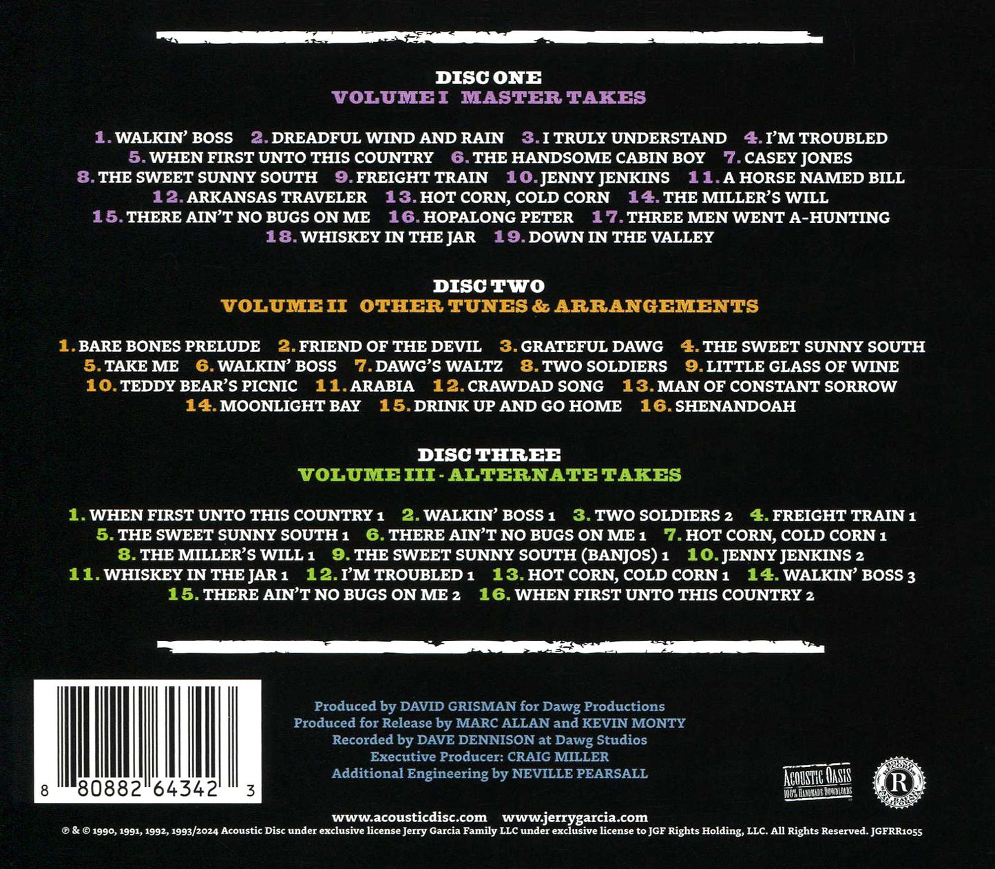Bare Bones: Volume I - Master Takes (Jerry Garcia / David Grisman)