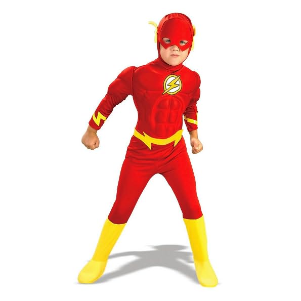 DC Comics The Flash Muscle Chest Deluxe Toddler/Child Costume: Size Large (10-12)