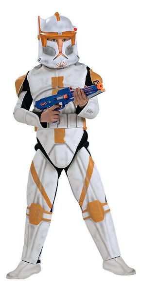 Star Wars Animated Deluxe Clone Trooper Commander Cody Child Costume: Size Medium