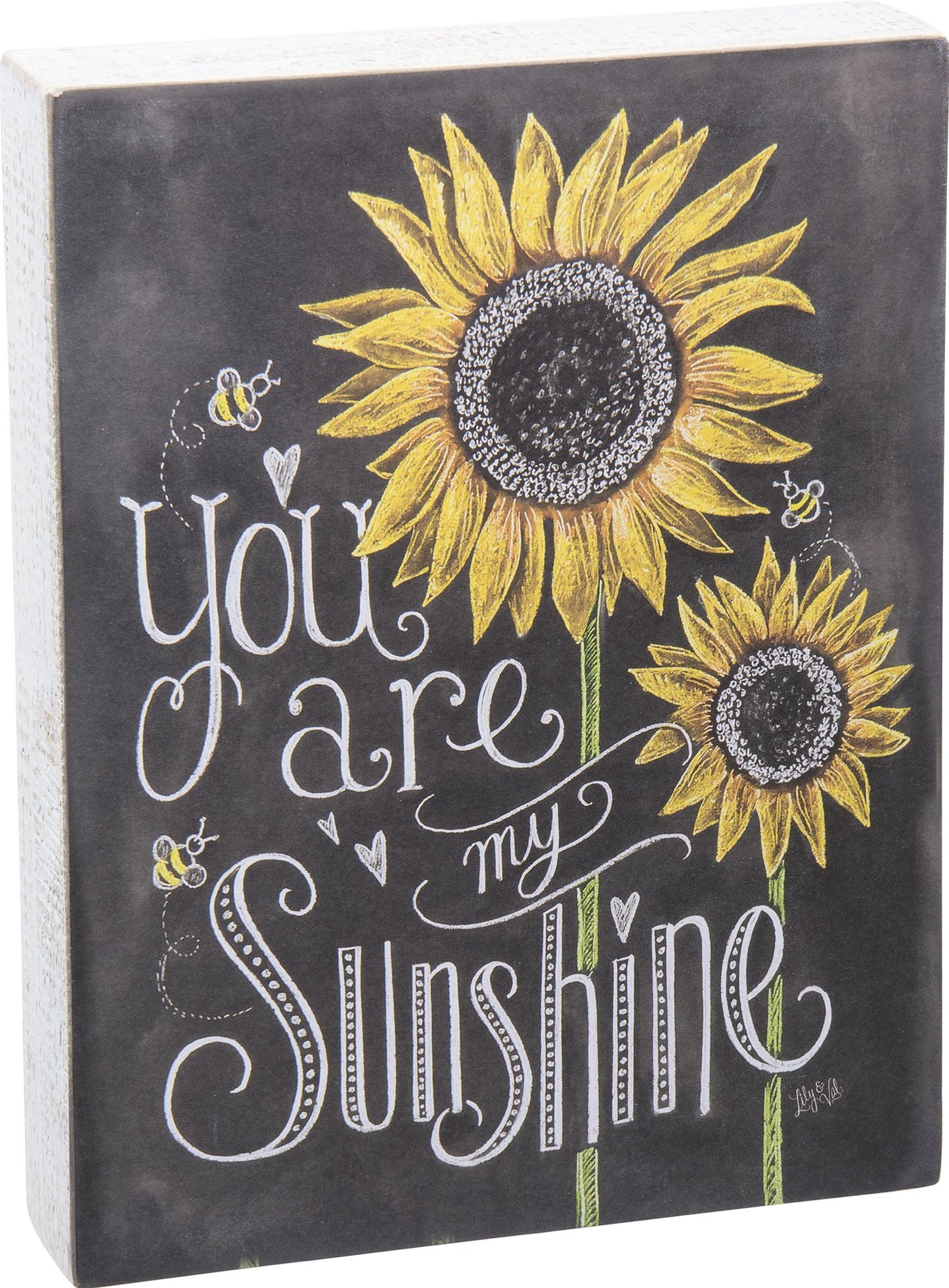 You Are My Sunshine Illustrated Chalk Box Sign (8"x10")