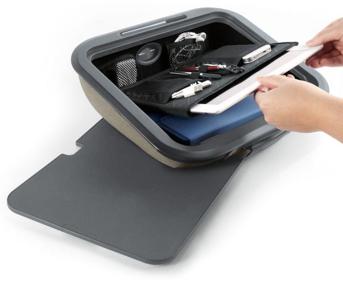 Brookstone eComfort Home Office All-In-One Workstation Gray