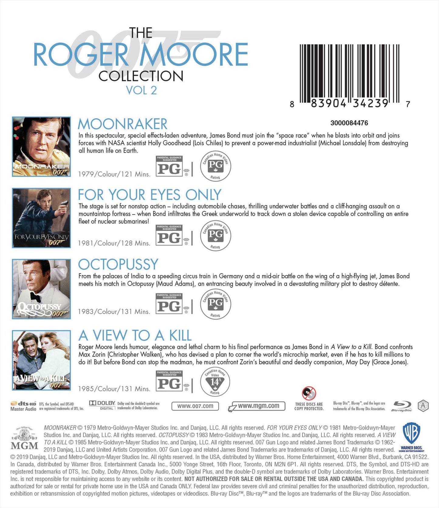 007: The Roger Moore Collection - Vol 2 [Blu-ray]
