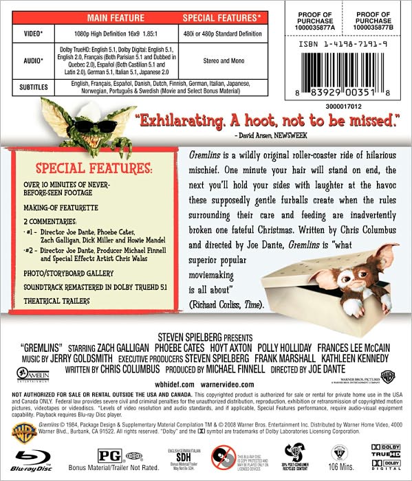 Gremlins [Blu-ray]