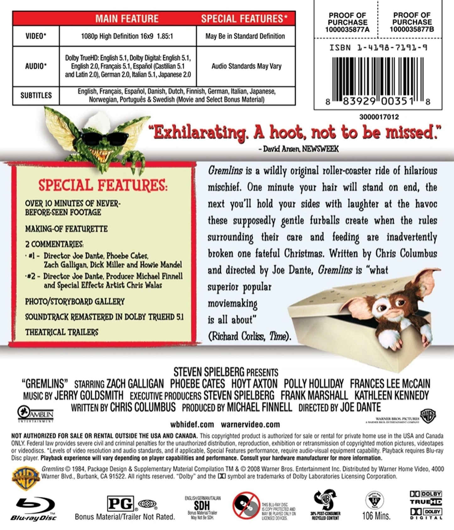 Gremlins [Blu-ray]