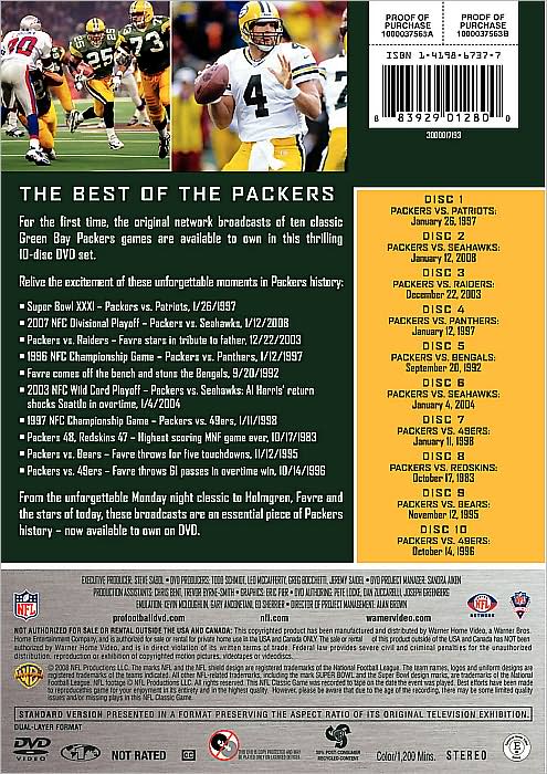 NFL Greatest Games Series: Green Bay Packers Greatest Games [2 Discs]
