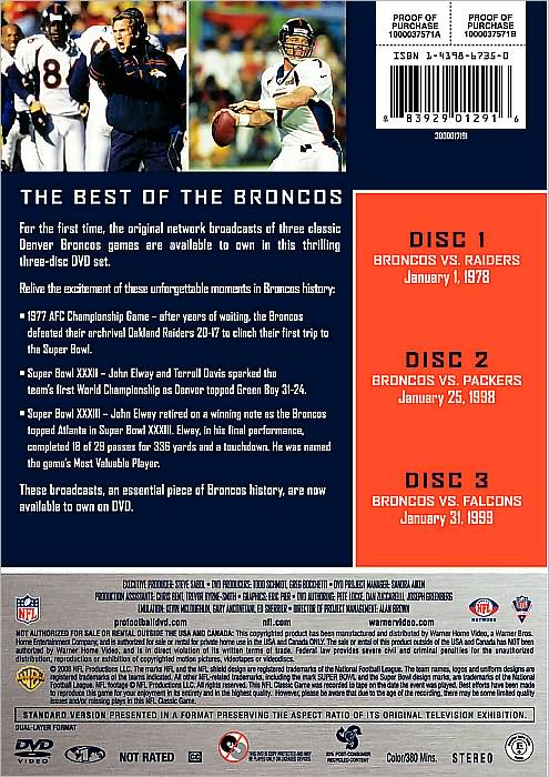 NFL Greatest Games Series: Denver Broncos Greatest Games [2 Discs]