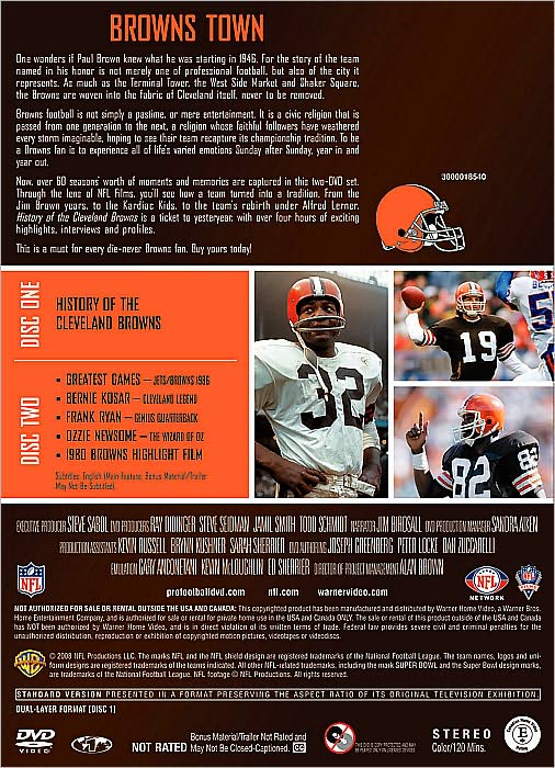NFL: History of the Cleveland Browns [2 Discs]