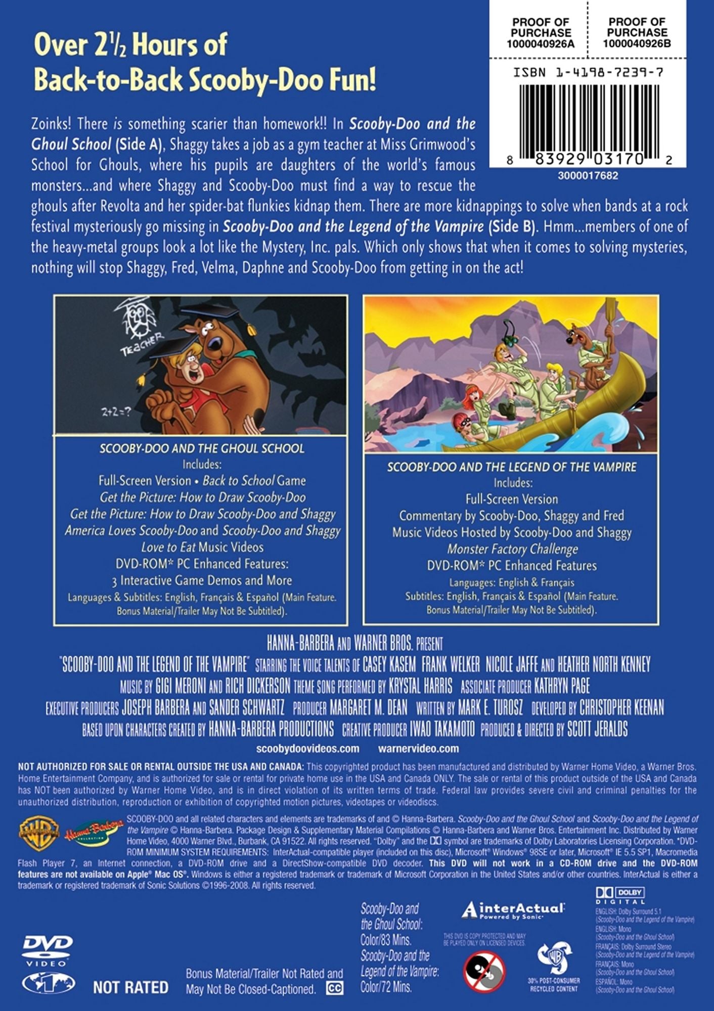 Scooby-Doo and the Ghoul School/Scooby-Doo and the Legend of the Vampire