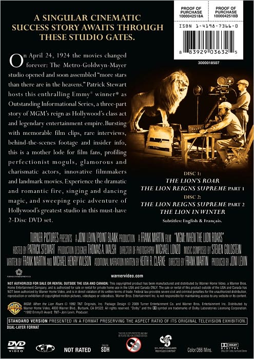 MGM: When the Lion Roars [2 Discs]