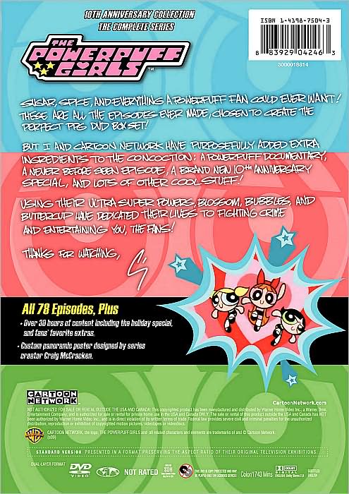 The Powerpuff Girls: The Complete Series - 10th Anniversary Collection [6 Discs]