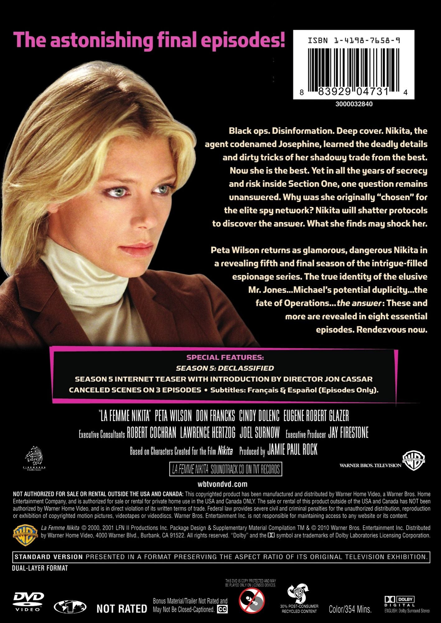 La Femme Nikita: The Complete Fifth Season [3 Discs]
