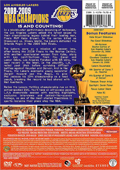 NBA: 2008-2009 Champions - Los Angeles Lakers