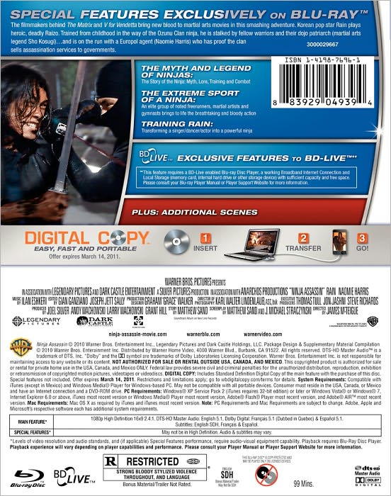 Ninja Assassin [2 Discs] [Blu-ray/DVD]