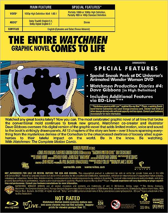 Watchmen: The Complete Motion Comic [2 Discs] [Blu-ray]