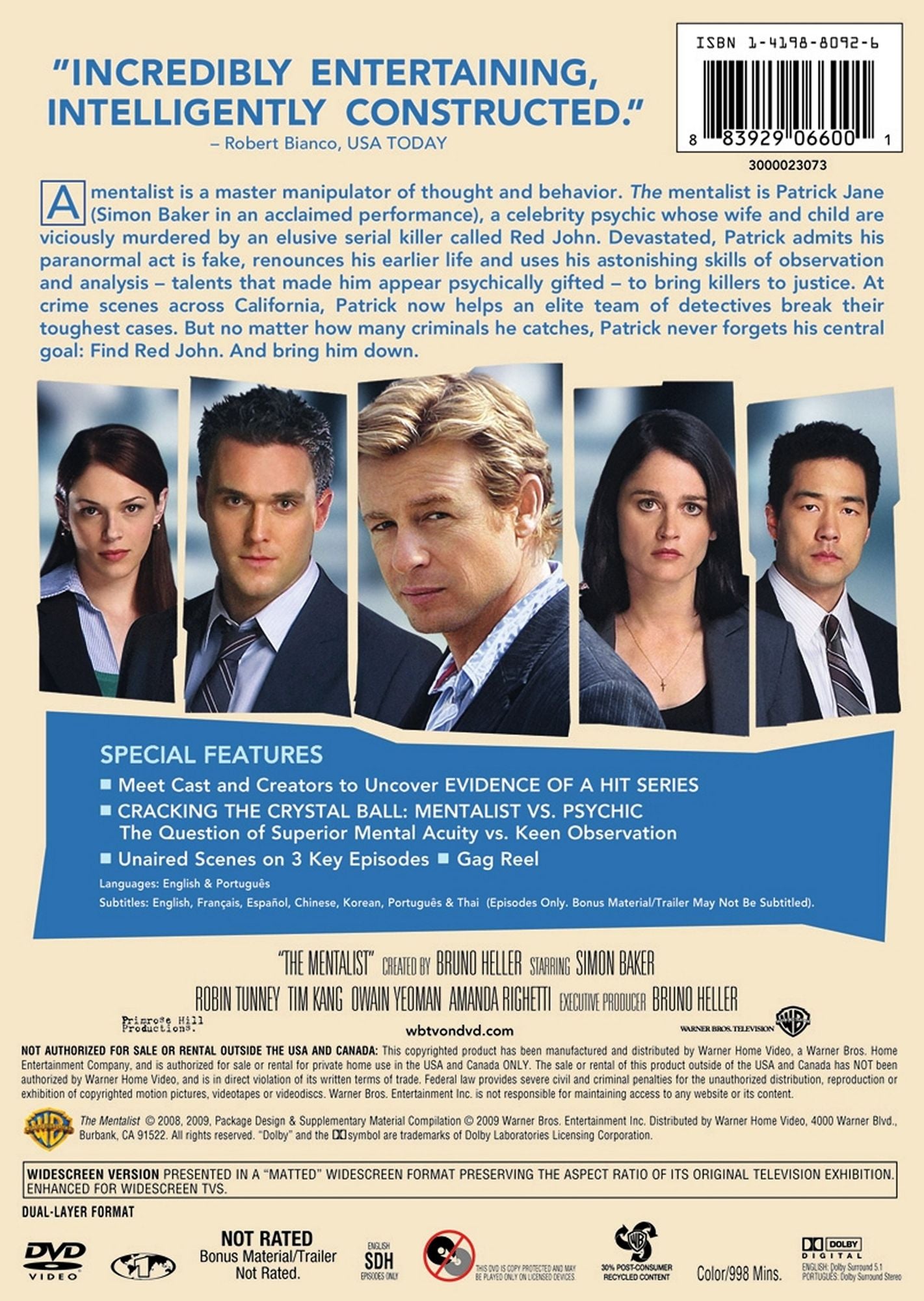 The Mentalist: The Complete First Season [6 Discs]