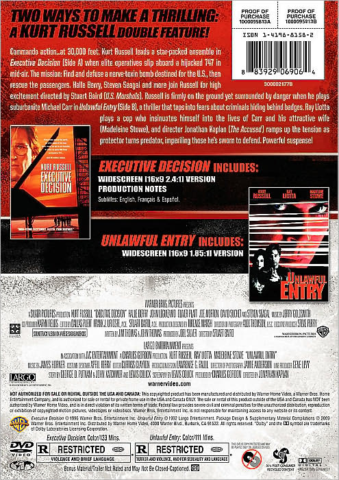 Kurt Russell Collection: Executive Decision/Unlawful Entry