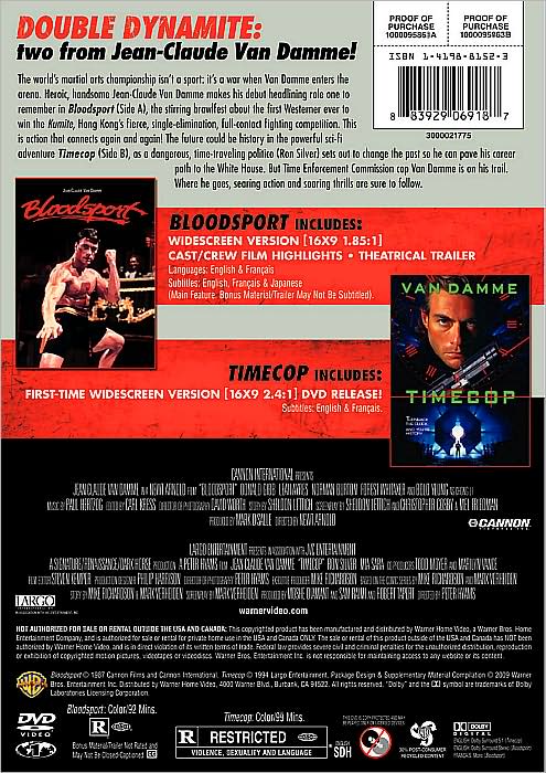 Van Damme Collection: Bloodsport/Timecop