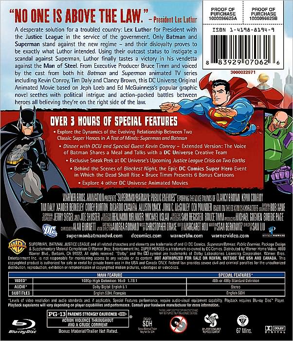 Superman/Batman: Public Enemies [Blu-ray]
