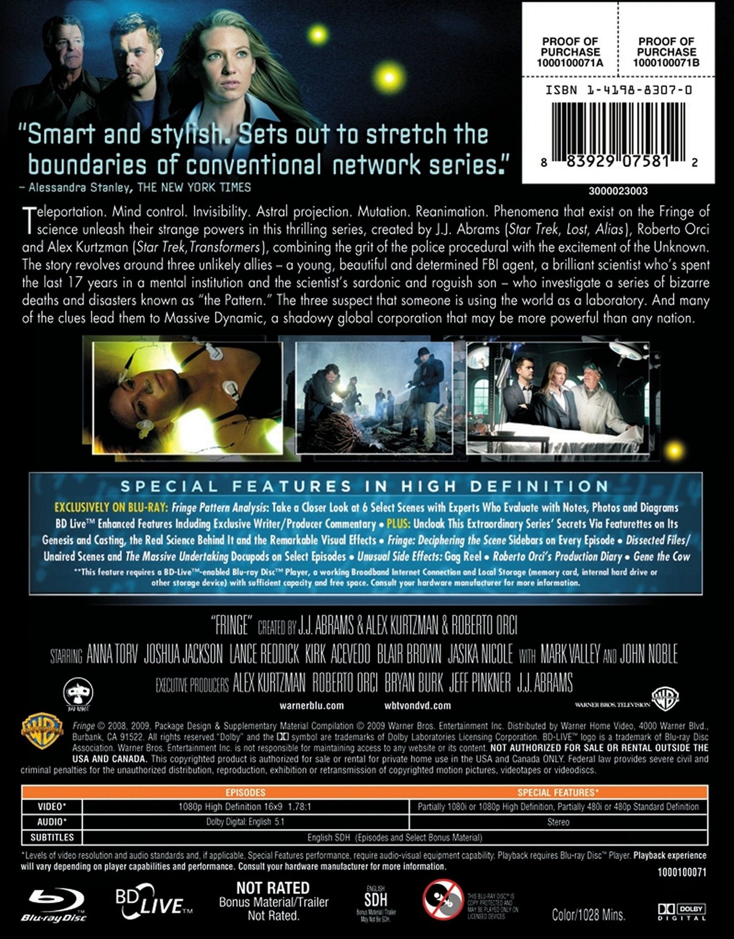 Fringe: The Complete First Season [5 Discs] [Blu-ray]