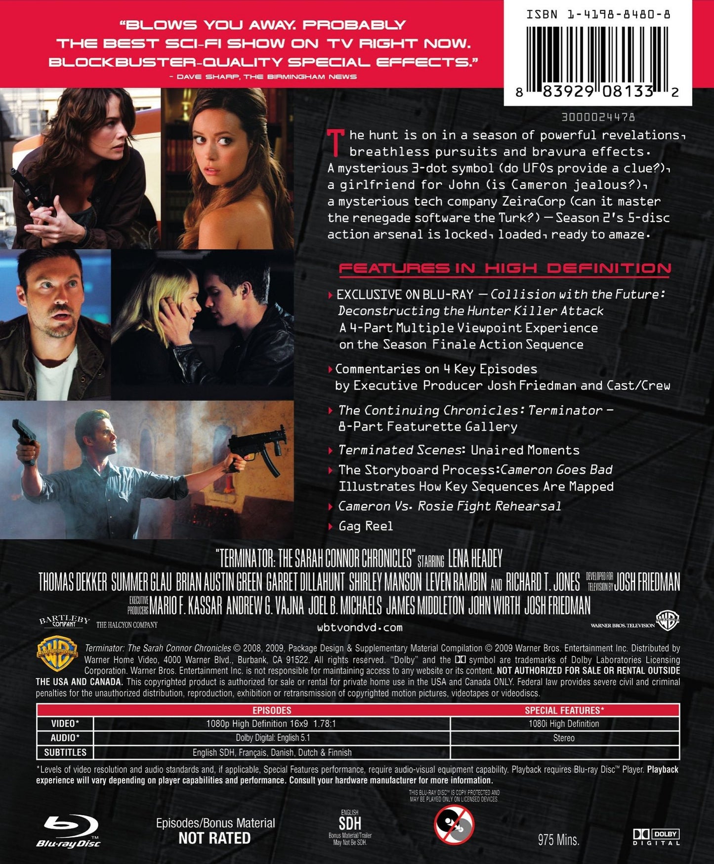 Terminator: The Sarah Connor Chronicles - The Complete Second Season [5 Discs] [Blu-ray]