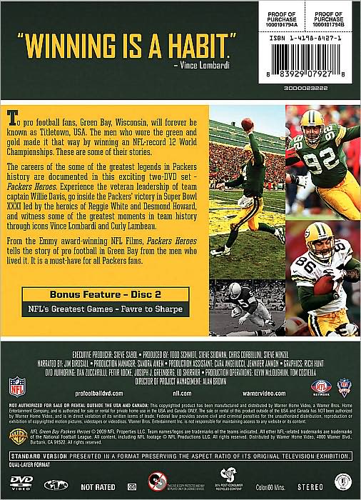 NFL: Green Bay Packers Heroes [2 Discs]