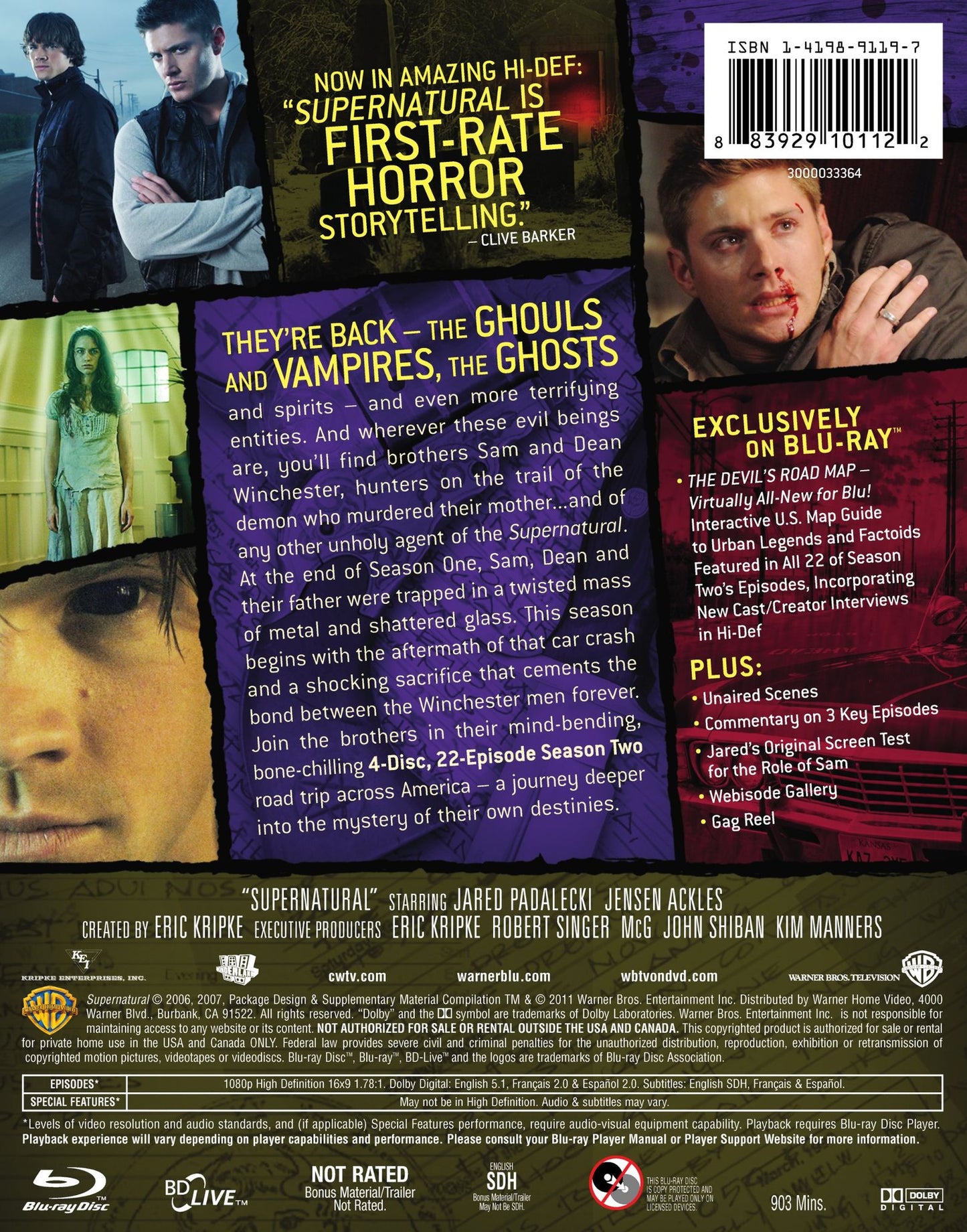 Supernatural: The Complete Second Season [4 Discs] [Blu-ray]