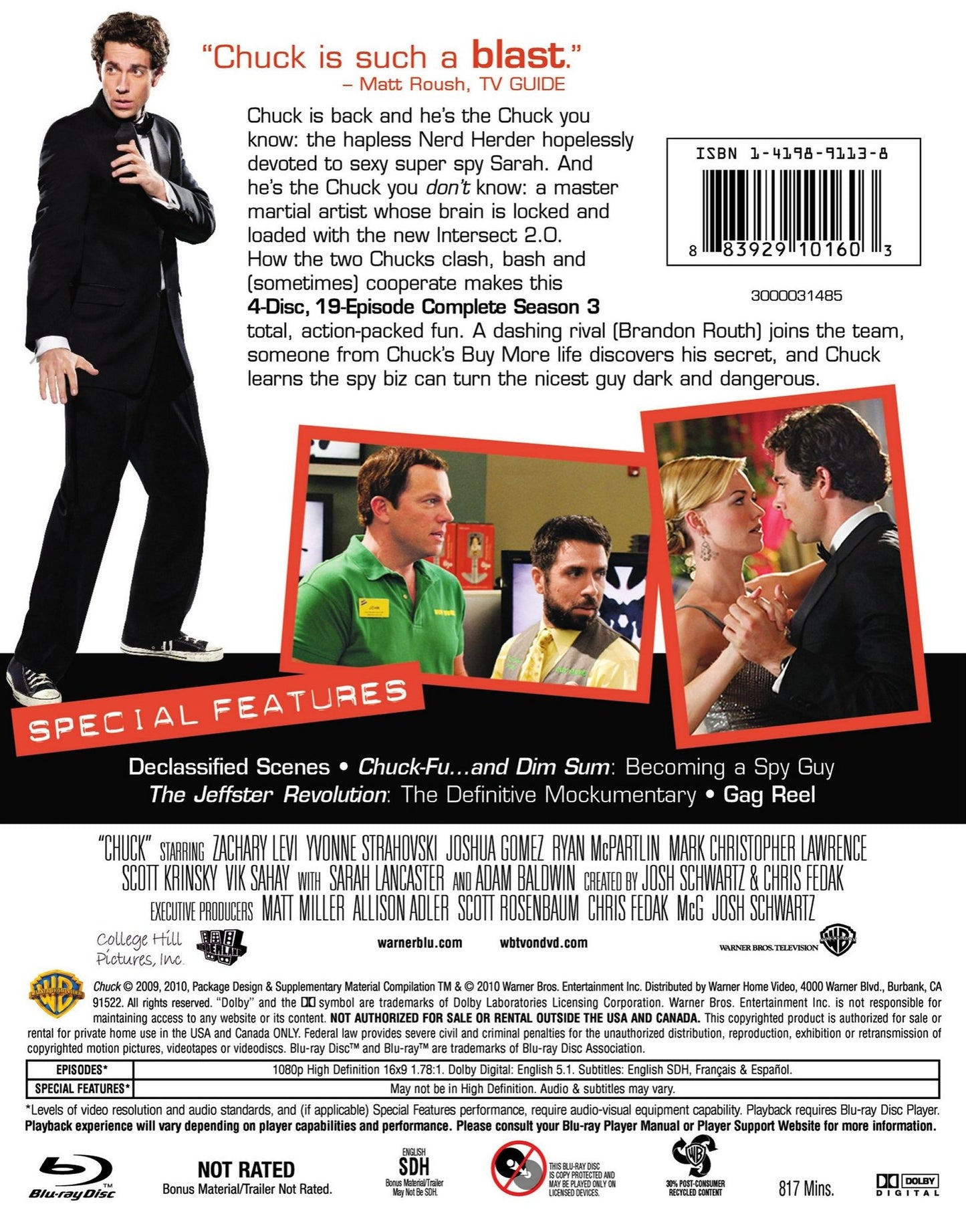 Chuck: The Complete Third Season [4 Discs] [Blu-ray]