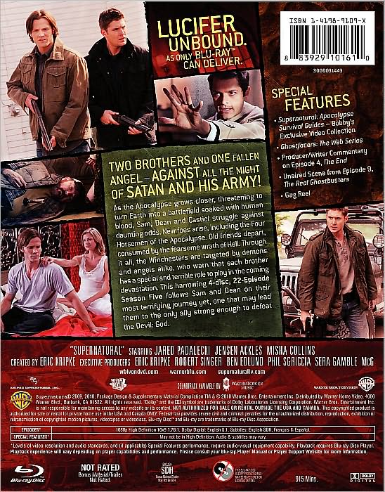 Supernatural: The Complete Fifth Season [4 Discs] [Blu-ray]