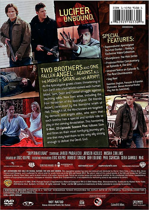 Supernatural: The Complete Fifth Season [6 Discs]