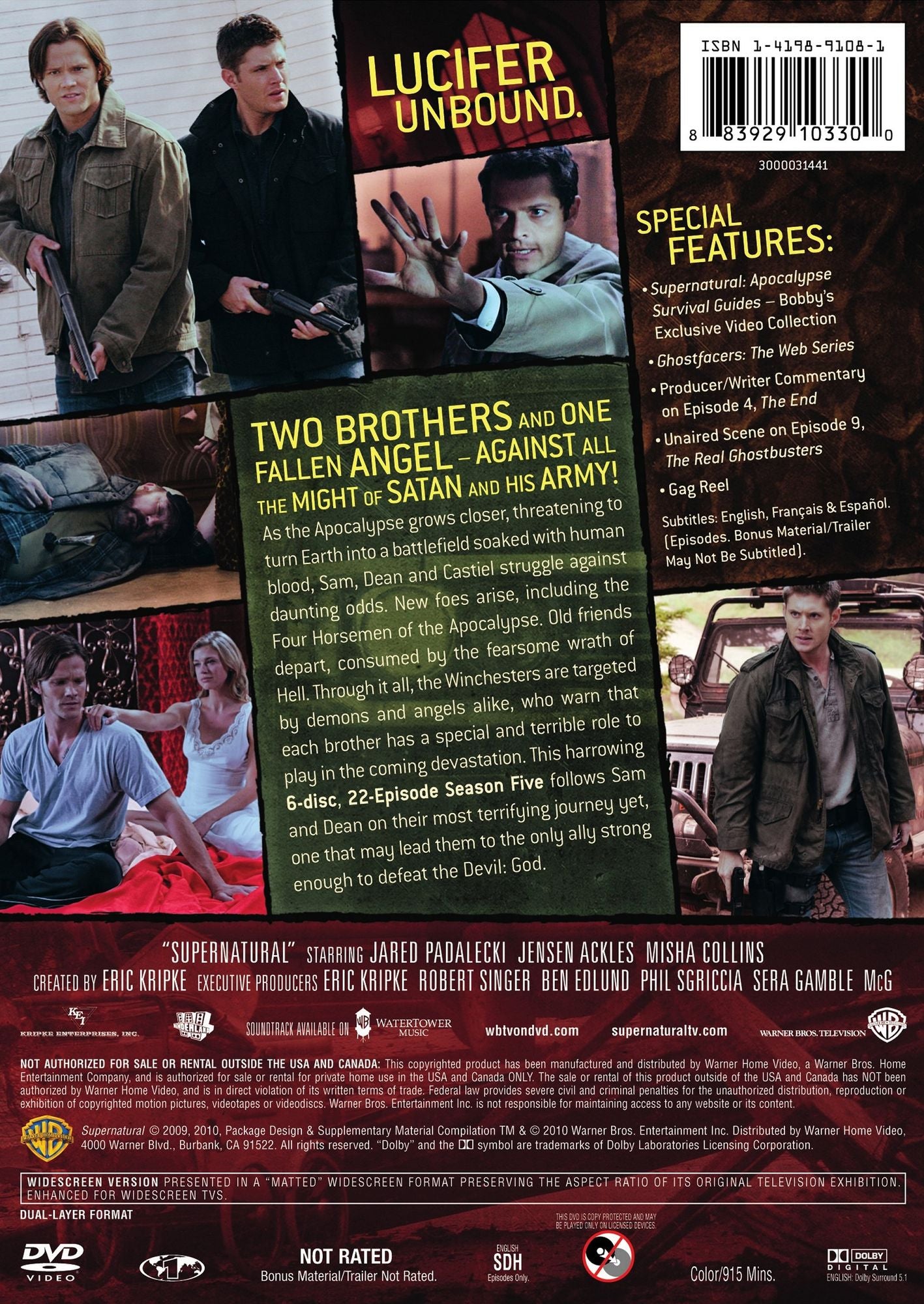Supernatural: The Complete Fifth Season [6 Discs]